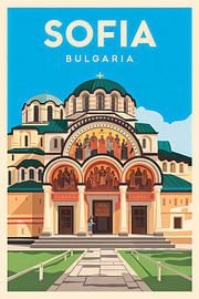 Sofia, Bulgarie. sur Poster Art Shop