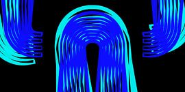 Arc-en-ciel Paysage Rétro Abstrait sur Mad Dog Art