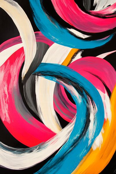 Abstraction colorée - Courants dynamiques par Poster Art Shop
