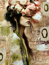 Blumiger Geisha-Stil