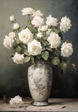 Fleur blanche sur Your unique art