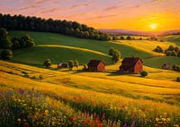 de ondergaande zon was erg mooi