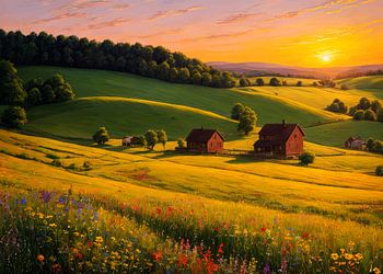 die untergehende Sonne war sehr schön