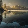 La beauté naturelle de Berchtesgaden : Le pittoresque lac Hintersee en Bavière. sur Patrick Noack