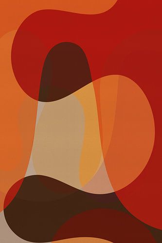 Golvende lijnen in nostalgische tinten