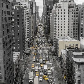 Typisch straatbeeld New York van Joost Potma