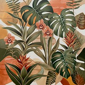 Modern Biophilic Design with Tropical Plants and Warm Colours by Studio Pieternel