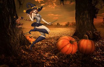 Halloween Witch van Gisela - Art for you