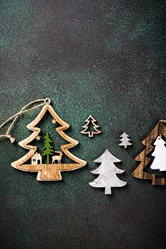 Houten Kerstboomdecoraties van Iryna Melnyk