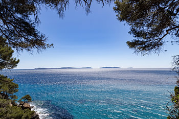 Archipelago off Hyères in the Mediterranean Sea in France