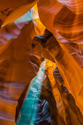 Spectaculaire lichtinval in Antelope Canyon, Page, Amerika