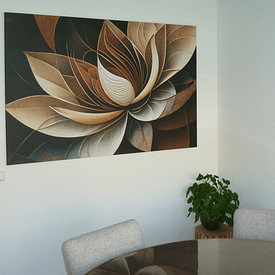 Photo de nos clients: Fleur de lotus abstraite III par Jacky, sur toile