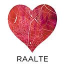 L'amour de Raalte | Plan de la ville dans un cœur par WereldkaartenShop Aperçu