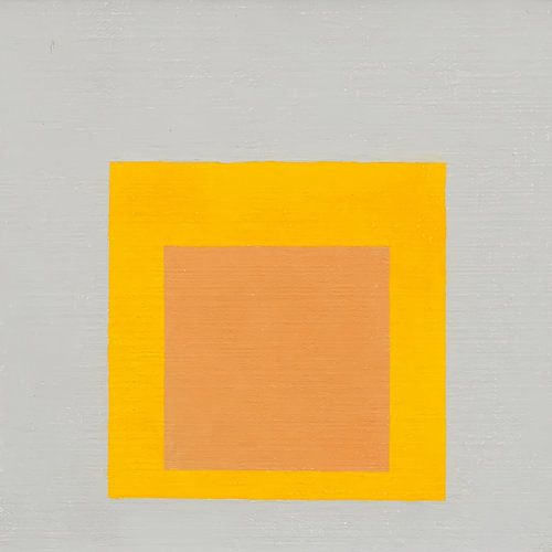 Josef Albers - Hommage an das Quadrat, silber, grau, gelb, hohe Auflösung