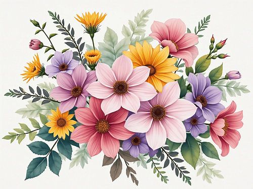 Book with pretty coloured flowers