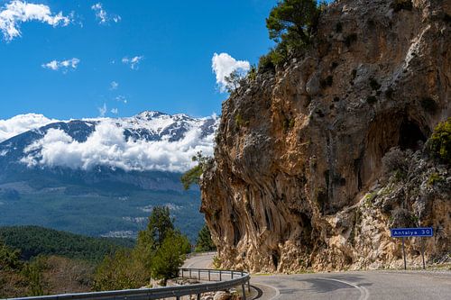 Taurus Mountains Antalya with cloud cover