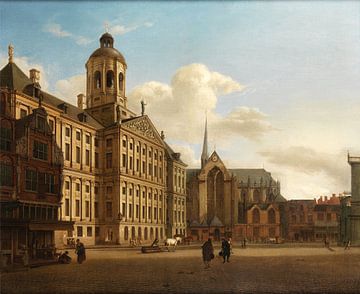 Jan van der Heyden. Hôtel de ville sur la place du Dam à Amsterdam