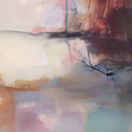 Moderne abstrakte Malerei "Traumlandschaft" von Studio Allee