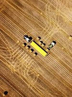 Hauling in hay bales