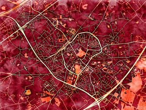 Karte von Waregem im stil 'Amber Autumn'
