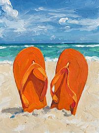 Orange Flipflops Beach sur HUGO