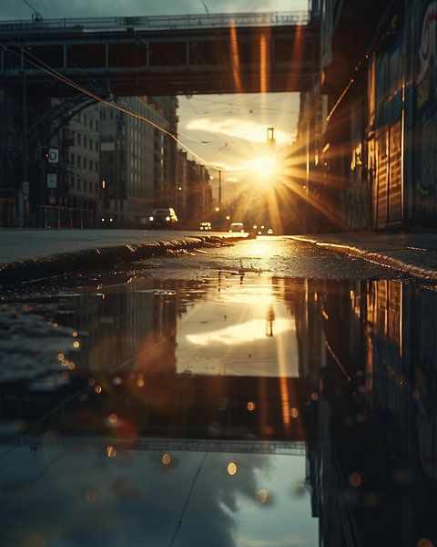 Berlijn van fernlichtsicht