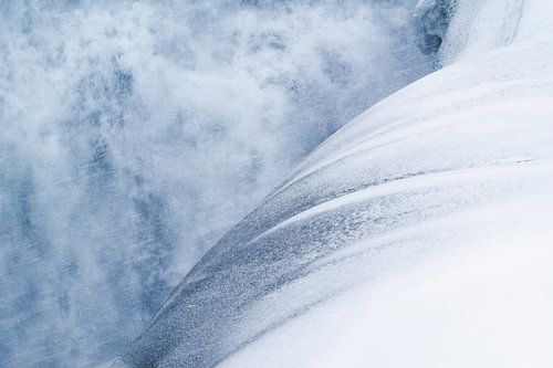 Winterse waterval abstract