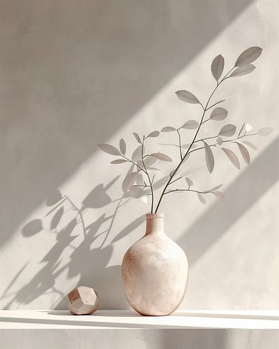 Soft shadows een minimalistisch stilleven in zacht lich