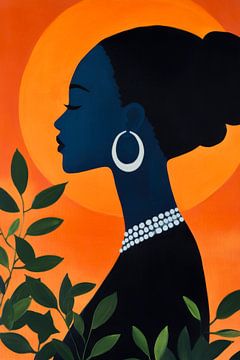 La beauté à la lumière des silhouettes sur Poster Art Shop