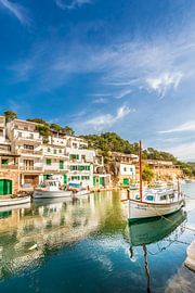 Traditionelles Boot im Hafen von Cala Figuera, Mallorca von Christian Müringer