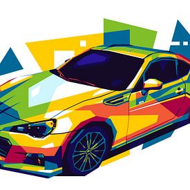 Subaru BRZ dans le style WPAP sur Lintang Wicaksono