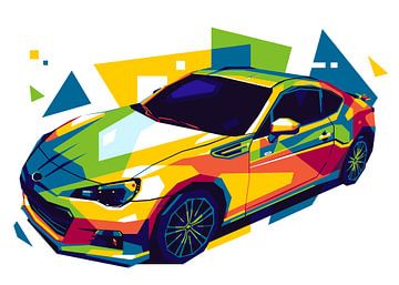 Subaru BRZ in WPAP Style by Lintang Wicaksono