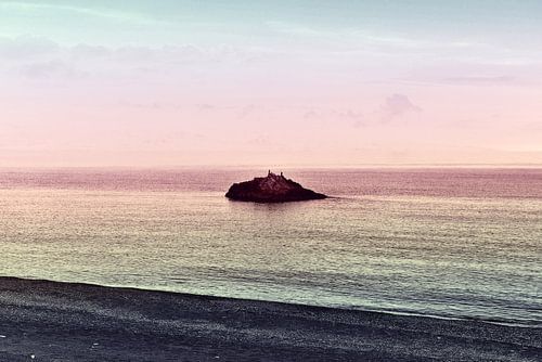 Meditative atmosphere on the Ionian Sea in Sicily 