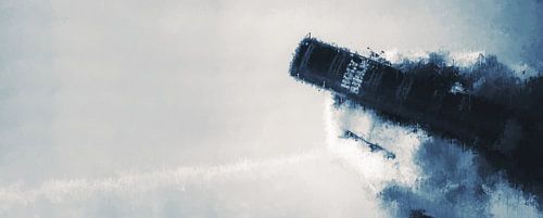 Panorama met Bijbel with the style 'Deep Blue'