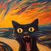 Der Schrei: Katze von Poster Art Shop