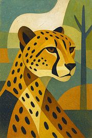Cheetah geometric illustration. by Johannes
