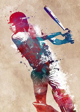 Baseballspieler #Baseball #Sport von JBJart Justyna Jaszke