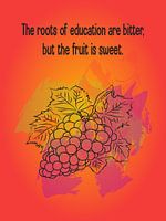 Bildung und Obstillustration