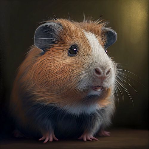 Portrait of a Guinea Pig Illustration