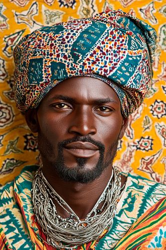 Traditioneel portret van een man in kleur