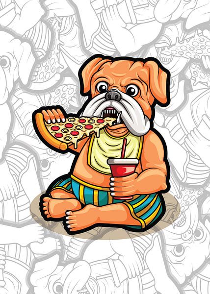 pizza dog by Doms Art