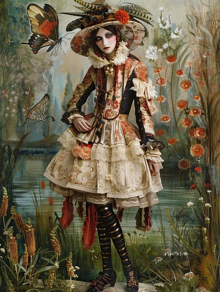 Victorian Fashion | Garden of Whimsical Elegance by Abstract Painting