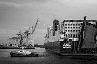 Sleepboten in de haven van Hamburg van Stefan Heesch thumbnail