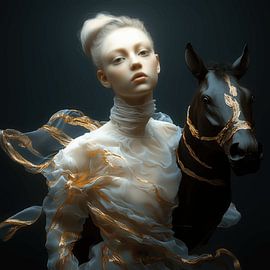 Horse girl by Ton Kuijpers