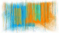 Abstract blauw oranje van Maurice Dawson thumbnail