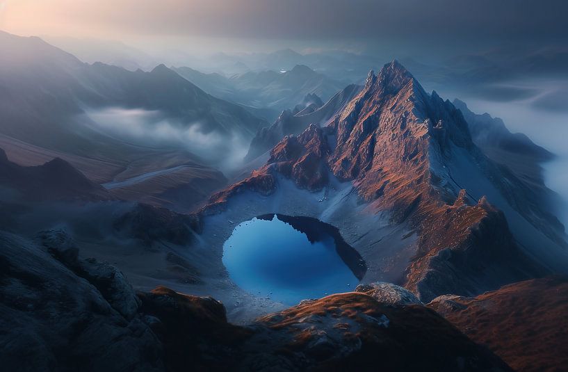 Bergzicht Idylle van fernlichtsicht