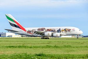 Airbus A380 d'Emirates aux couleurs de United for Wildlife. sur Jaap van den Berg