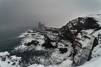 Blick auf Londrangar, gesehen von einer nahe gelegenen Klippe