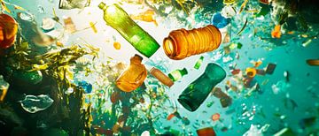 Plastic waste in the ocean - Environmental awareness by Poster Art Shop