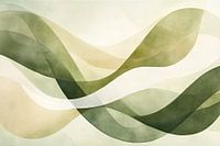 Abstract green undulations